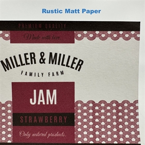 Rustic Matt Papir (FSC) label test rulle - 10 cm x 4 meter